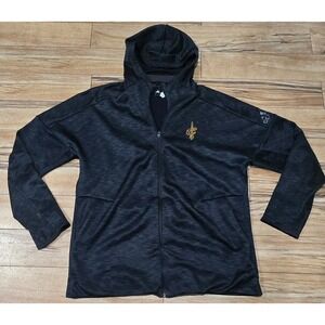 Adidas Cleveland Cavaliers NBA Full Zip Hoodie Jacket Men's 2XL Heathered Black